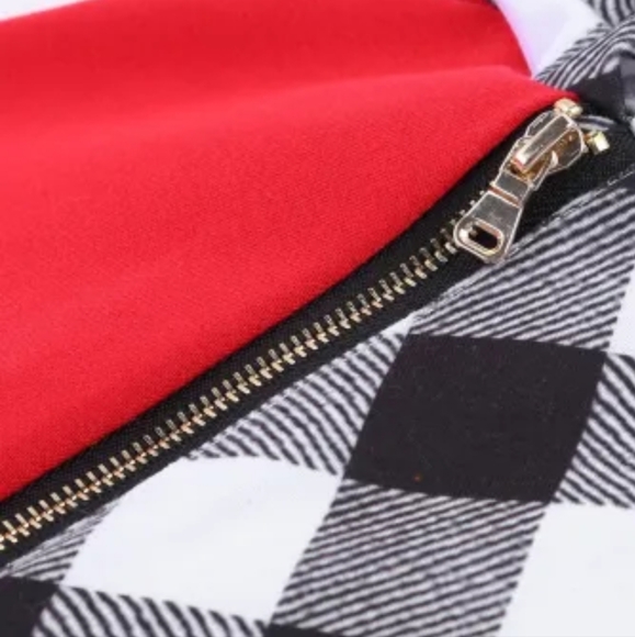 ❤️New Christmas plaid asymmetrical hoodie - Picture 9 of 15